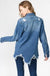 Distressed Denim Shirts Jacket American Bazi