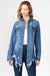 Distressed black shirt style jacket American Bazi