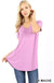 Short sleeve v-neck round hem t-shirt LECCE
