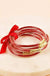 Glitter Jelly Tube Stack Satin Bow Bracelet LECCE