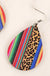 Navajo Print Tear Drop Wooden Dangling Earrings LECCE