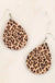 Navajo Print Tear Drop Wooden Dangling Earrings LECCE