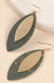 Leaf Shape Cork Metal Dangling Earrings