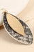 Leaf Shape Cork Metal Dangling Earrings