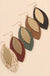 Leaf Shape Cork Metal Dangling Earrings