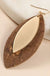 Leaf Shape Cork Metal Dangling Earrings