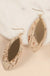 Leaf Shape Cork Metal Dangling Earrings