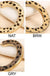 Leopard Print Calf Hair Open Hoop Earrings