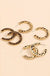 Leopard Print Calf Hair Open Hoop Earrings