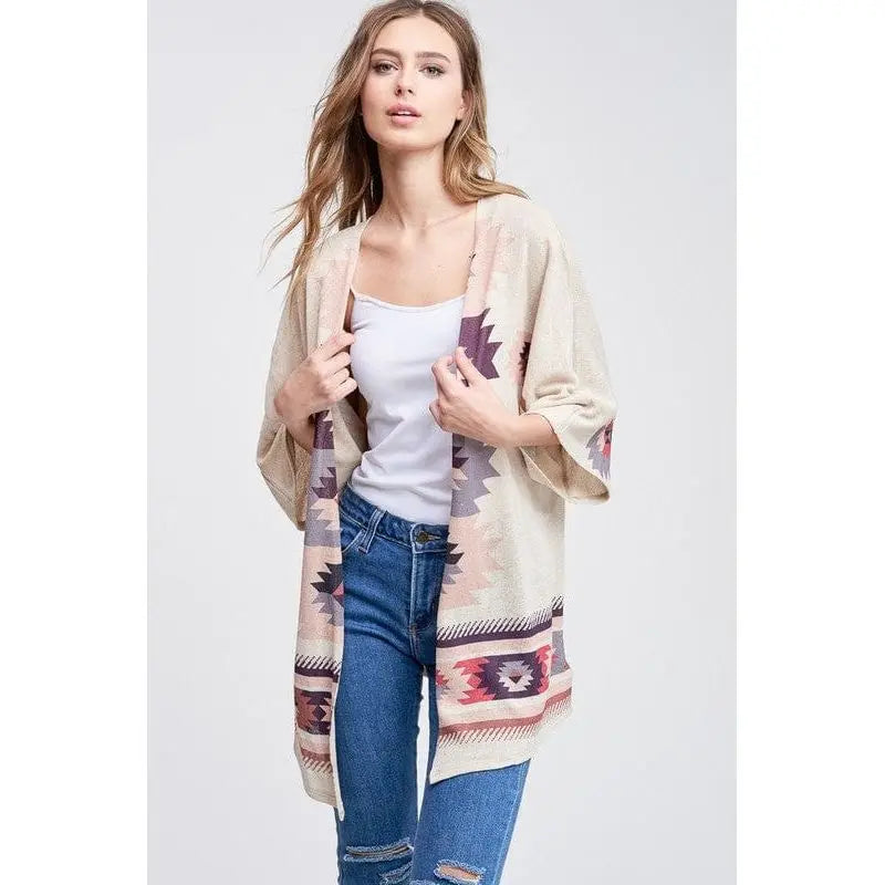 Aztec kimono cardigan