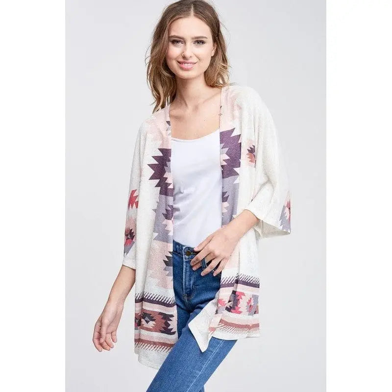 Aztec kimono cardigan