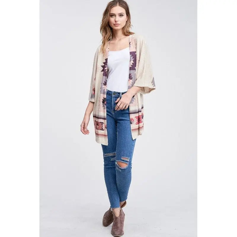 Aztec kimono cardigan