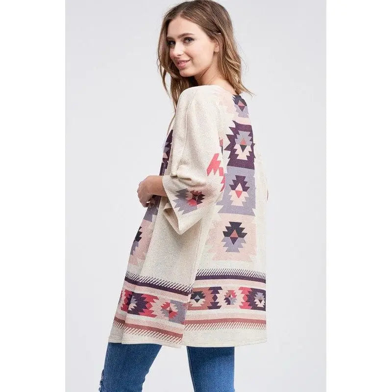 Aztec kimono cardigan