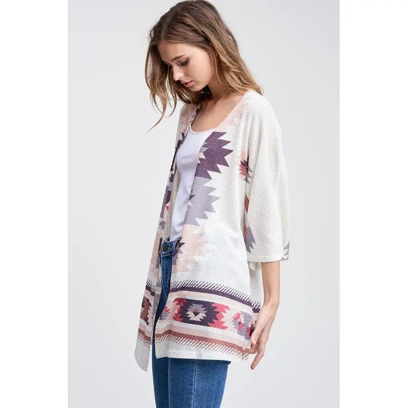 Aztec kimono cardigan