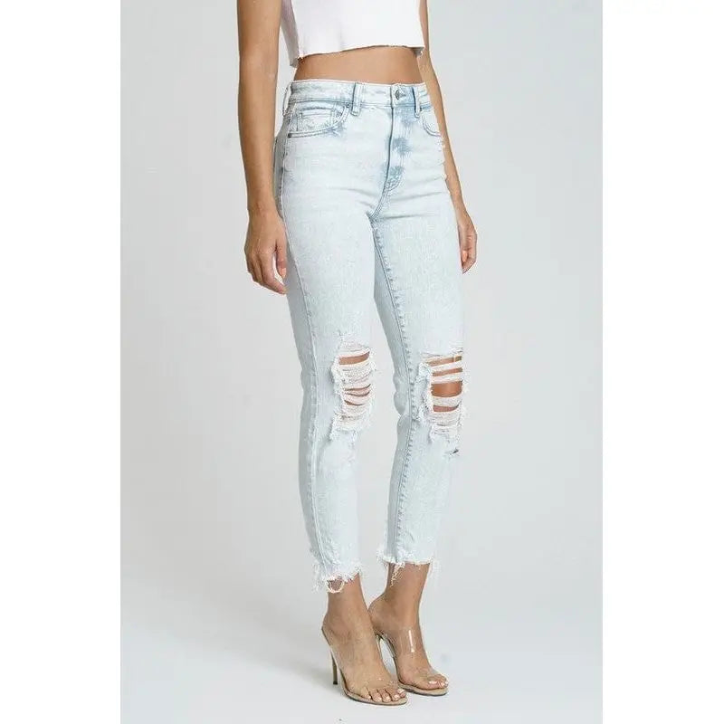 Tobi super high rise mom jean crop in playing for keeps lt