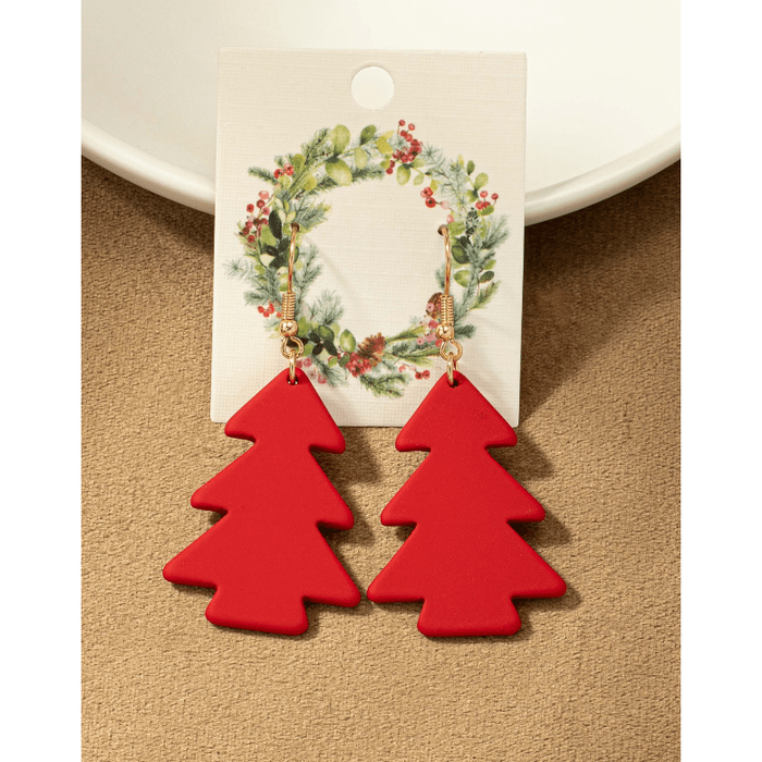 Acrylic christmas tree earrings