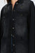 Distressed black shirt style jacket American Bazi