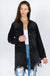 Distressed black shirt style jacket American Bazi
