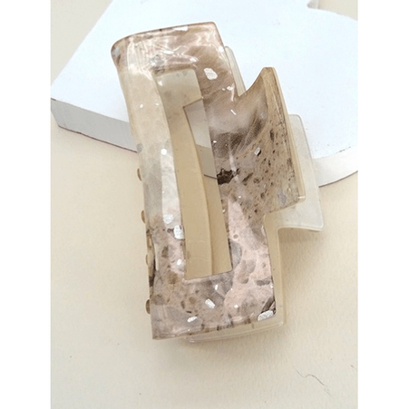 Rectangle Marble Claw Clip