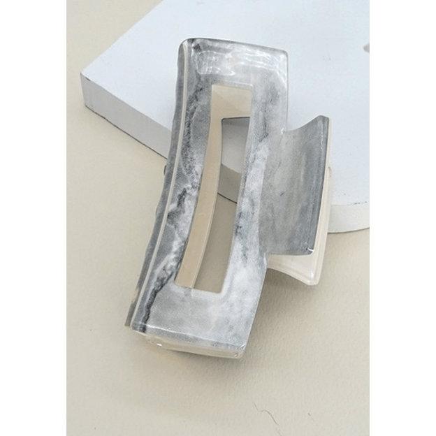 Rectangle Marble Claw Clip