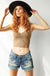 Kancan mid rise distressed  shorts 