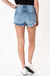 Medium wash rainbow tread shorts -kc9225m-op KanCan