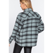 LONG SLEEVE WOOL BLEND PLAID BUTTON DOWN CASUAL JACKET