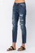 High-rise distressed boyfriend- Judy Blue Jeans