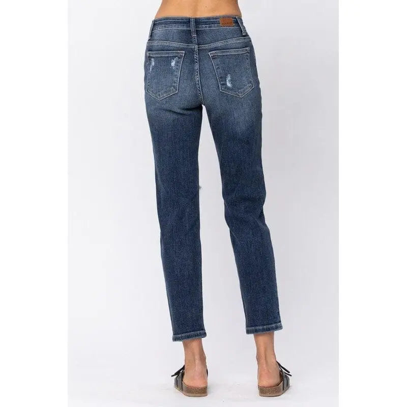 High-rise distressed boyfriend- Judy Blue Jeans