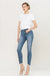 High rise broken hem ankle skinny