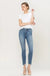 High rise broken hem ankle skinny