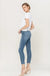 High rise broken hem ankle skinny