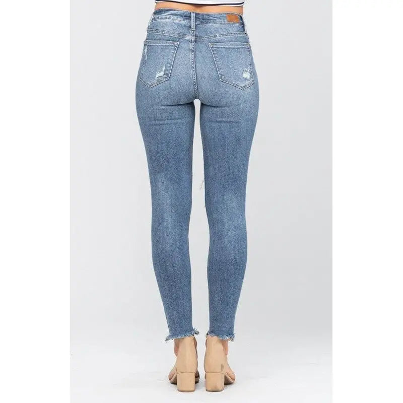 Knee destroyed skinny jeans Judy Blue