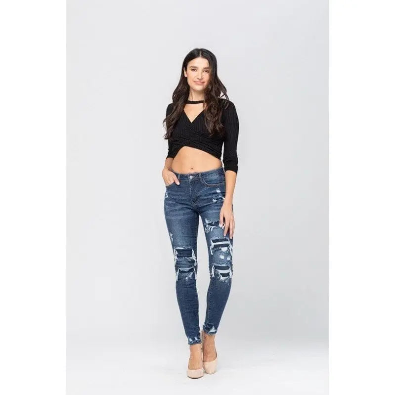 Judy Blue Patched Destroy Skinny
