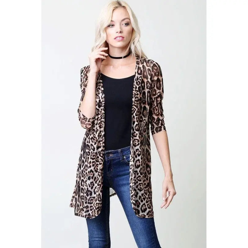 ANIMAL PRINT CARDIGAN LECCE