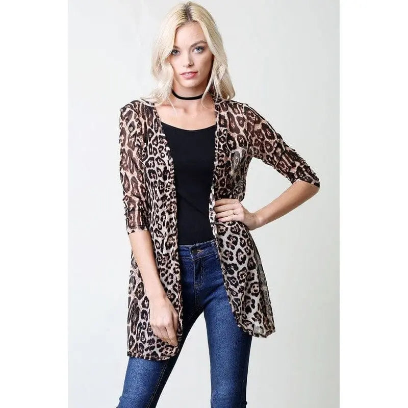 ANIMAL PRINT CARDIGAN LECCE