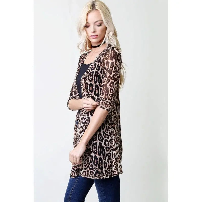 ANIMAL PRINT CARDIGAN LECCE