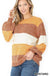 Melange color block balloon sleeve sweater LECCE