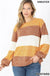 Melange color block balloon sleeve sweater LECCE