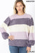 Melange color block balloon sleeve sweater LECCE