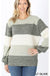 Melange color block balloon sleeve sweater LECCE