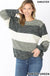 Melange color block balloon sleeve sweater LECCE