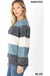 Melange color block balloon sleeve sweater LECCE