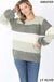 Melange color block balloon sleeve sweater LECCE