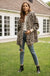 Leopard print fur jacket
