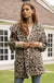 Leopard print fur jacket