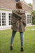 Leopard print fur jacket