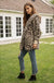 Leopard print fur jacket