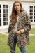 Leopard print fur jacket