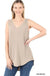 Luxe rayon sleeveless v-neck hi-low hem top LECCE